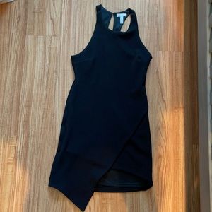 Leith brand asymmetrical black dress